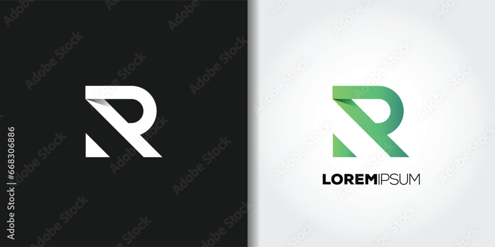 abstract letter r logo abstract letter r logo