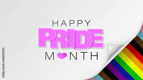 Background with LGBTQ inclusive pride flag.