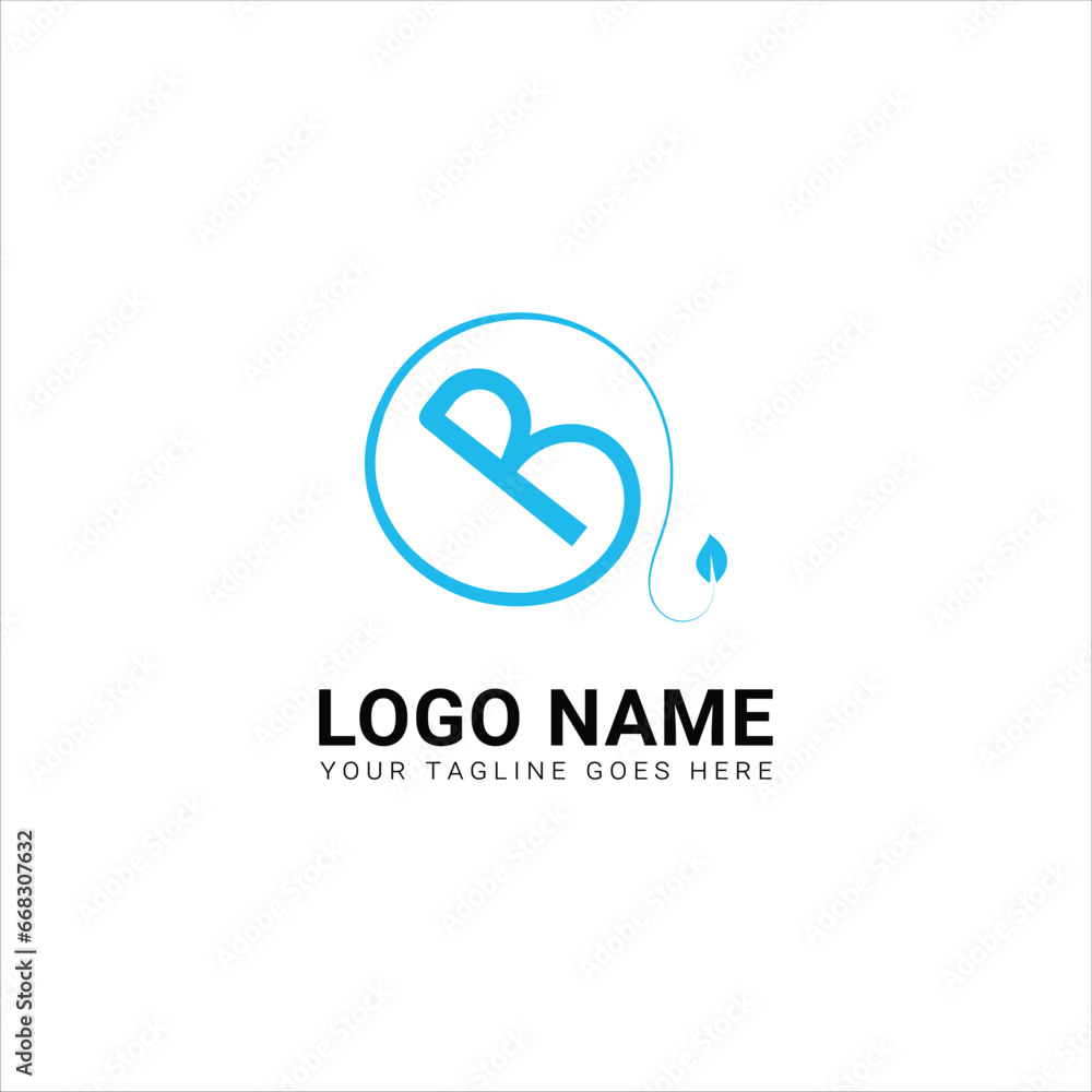 Premium Vector B Logo, Elegant identity design in blue color, Modern and unique letter B Q initials logo design. Premium Vector B Logo, Elegant identity design in blue color, Modern and unique letter B Q initials logo design.
