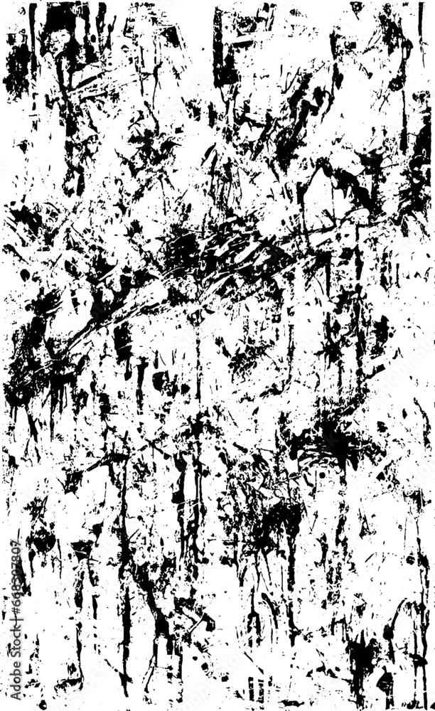 Vector black and white grunge texture vertical. Abstract monochrome design for your project. Backdrop for printing posters, business cards, websites