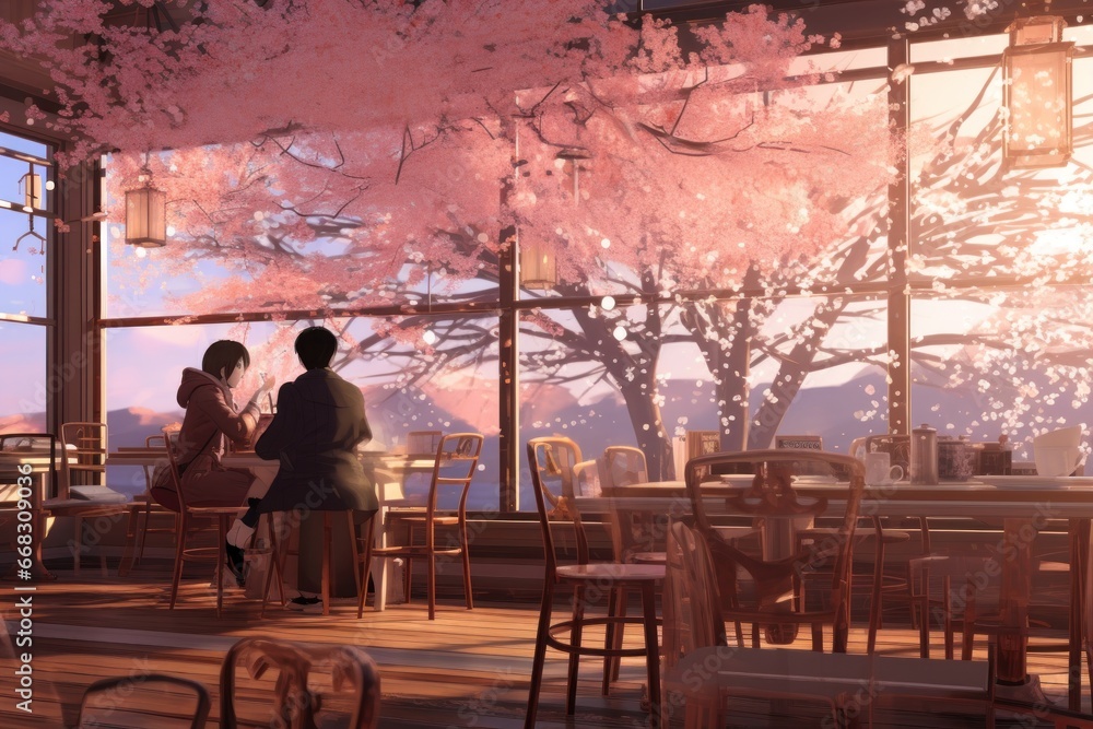 Cherry Blossom Cafe Date.