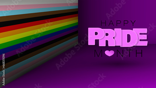 Background with LGBTQ inclusive pride flag.