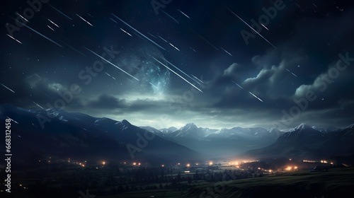 Counting the Blessings of the Universe: A Glimpse of Shooting Stars in the Serene Night Sky