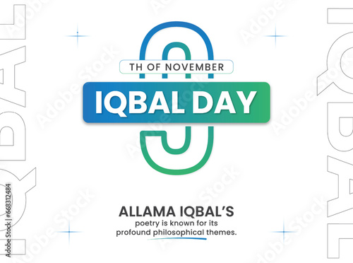 Allama Iqbal Day Banner Template design
