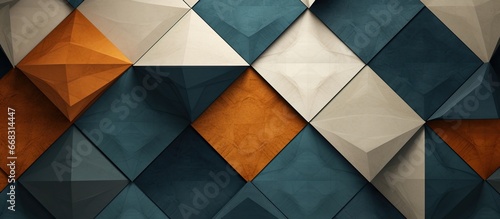 Modernized geometric repeat pattern with textures