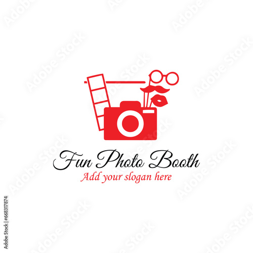 photo studio booth logo design vector