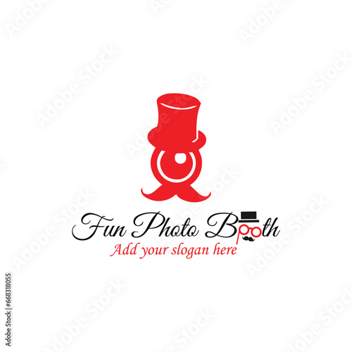 photo studio booth logo design vector