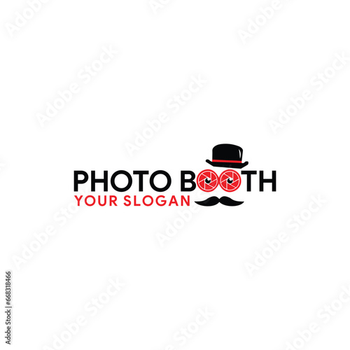 photo studio booth logo design vector