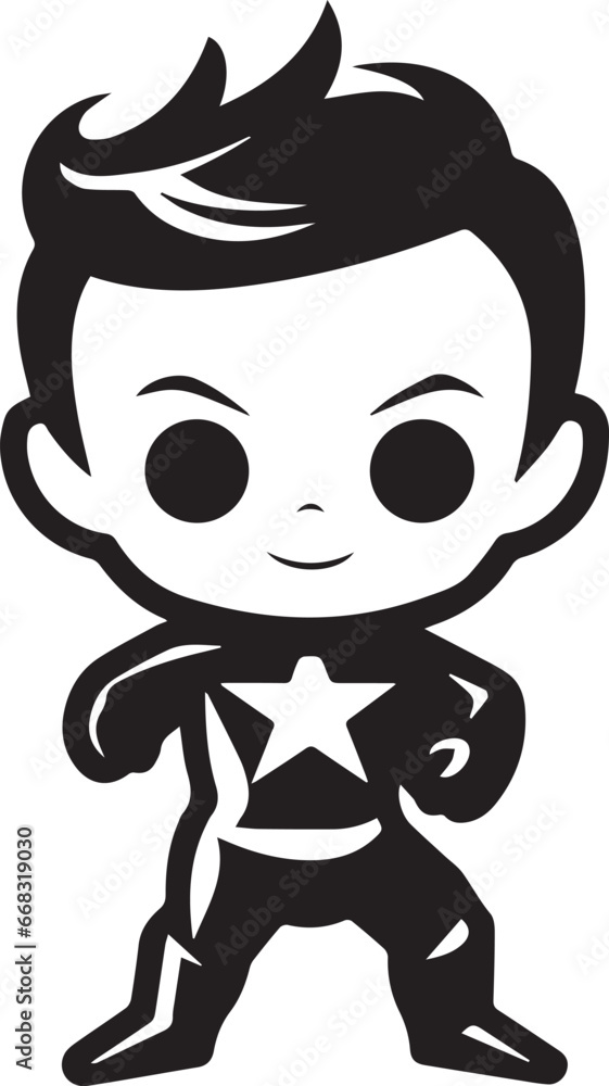 Simple Baby Superhero, Vector Template for Cutting and Printing Simple Baby Superhero, Vector Template for Cutting and Printing