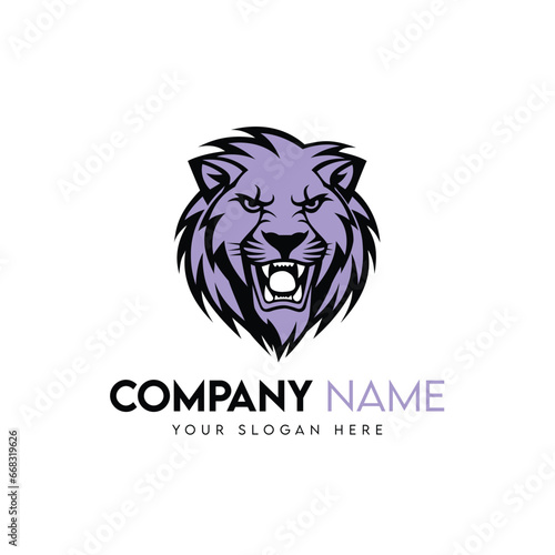 Lion logo design. Lion head vector logo template. Lion head logo template