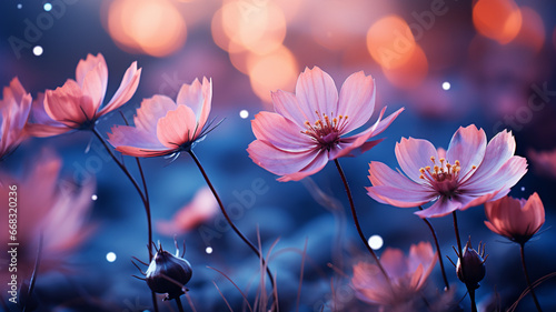 blur background with flowers