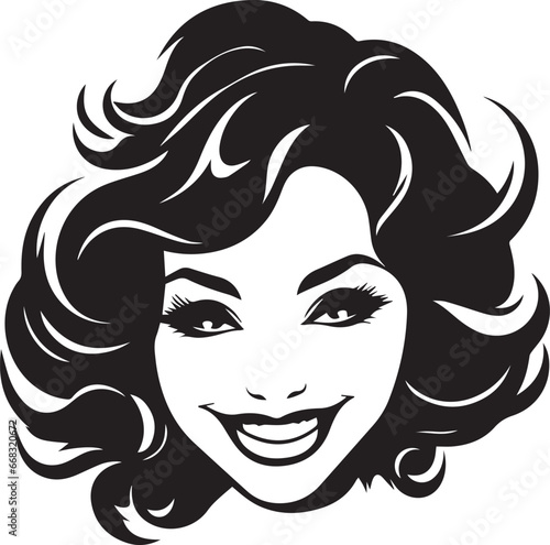 Smile Cinderella Face   Vector Template for Cutting and Printing