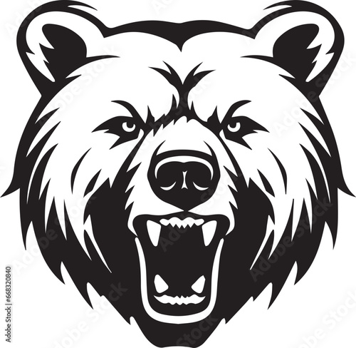Smile Bear Face  Vector Template for Cutting and Printing