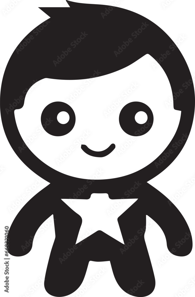 Baby superhero logo, Vector Template for Cutting and Printing Baby superhero logo, Vector Template for Cutting and Printing