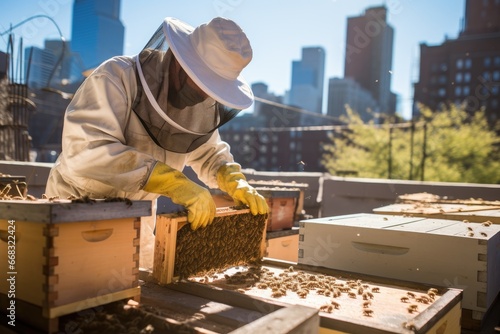 Urban beekeeping, caring for hives in city settings