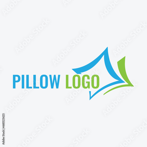 pillow logo design vector