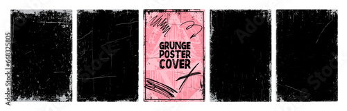 Vintage grunge paper texture. Old worn overlay distressed background. Torn and crumpled pattern for poster or vinyl album cover. Vector illustration of rough, dirty, grainy design