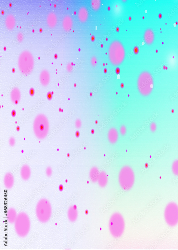 Pink and gradient blue bokeh vertical background with copy space for text or image, Usable for banner, poster, Ad, events, party, events, sale, celebrations, and various design works