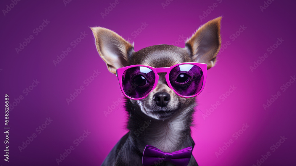 Adorable Dog Wearing Sunglasses