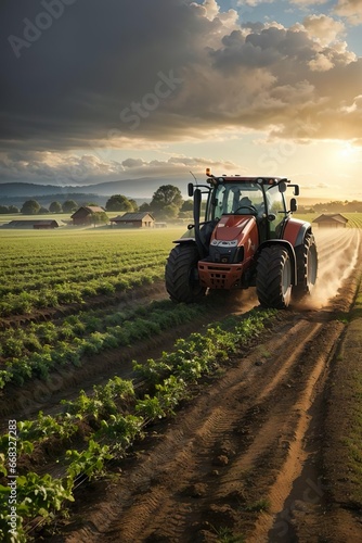 tractor in the field