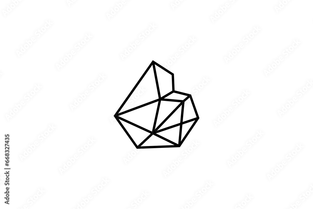 Emerald design logo with line art design style Emerald design logo with line art design style