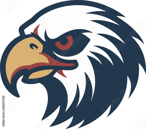 Vector logo of the white-headed eagle's head