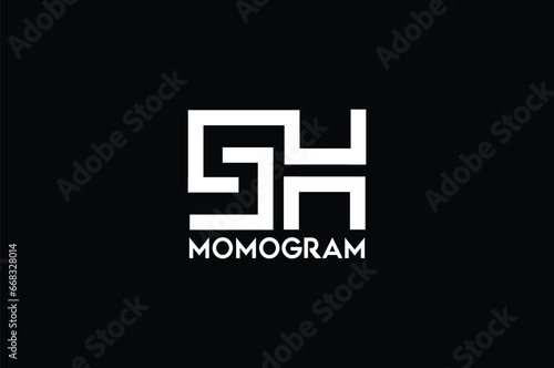 Luxury, monogram, Creative Latter, S H logo design 