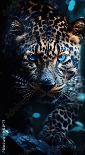 Leopard or jaguar - beautiful background poster