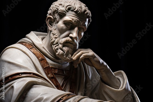 Thinking statue of Augustine of Hippo