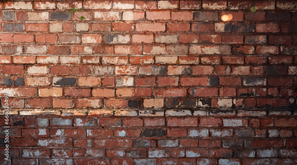 Obraz premium Brick wall. Texture of an old brick wall. Generative AI