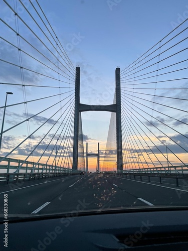 Severn Bridge through car window