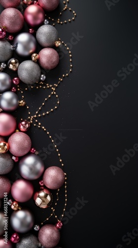 Luxury christmas balls. new year decoration.