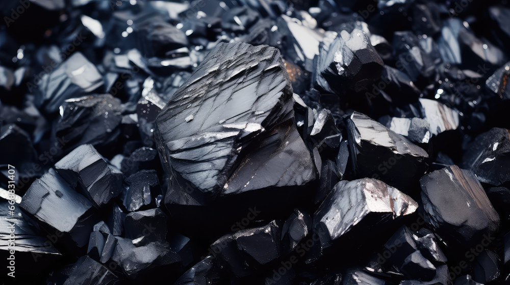 closeup of raw graphite mineral