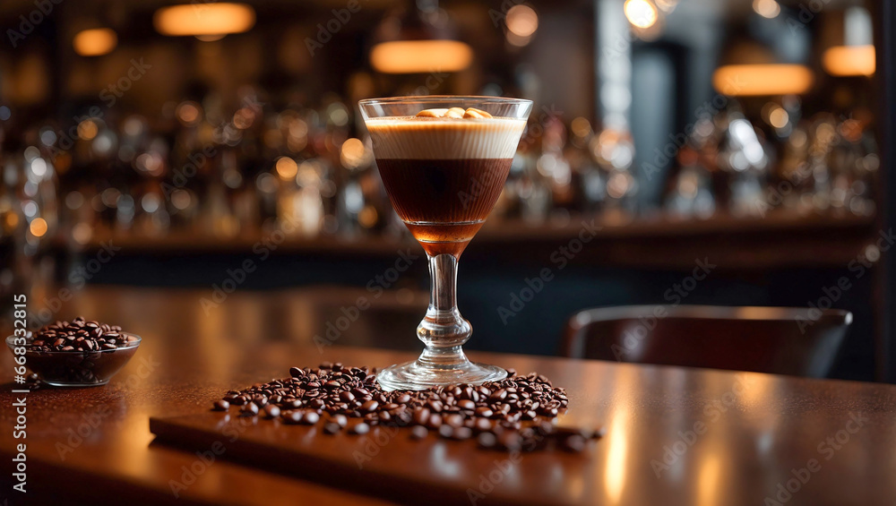 Glass of espresso martini