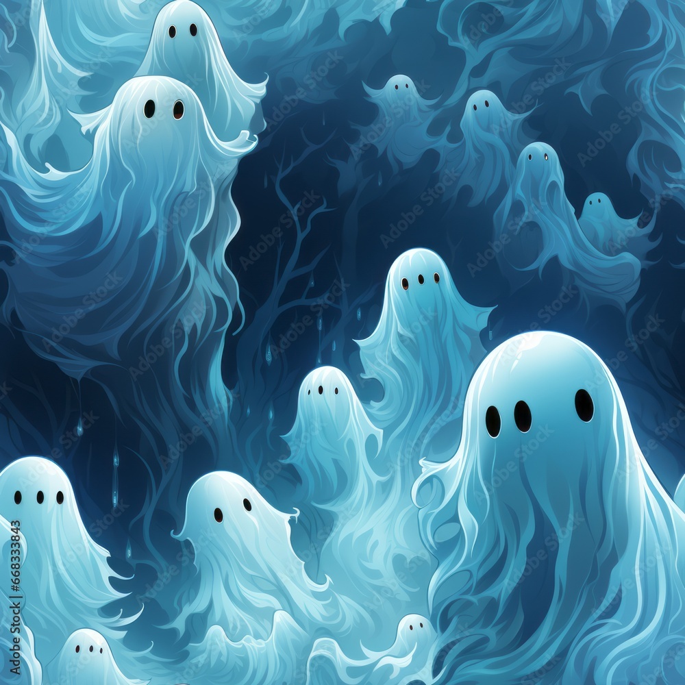 cute ghost seamless pattern cute ghost seamless pattern
