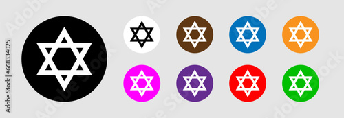 Star of David. Star icon Jewish symbol.
