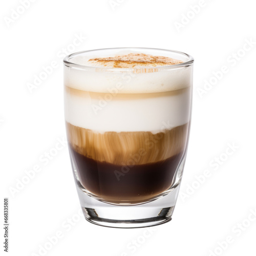 Coffee Delight: A Close-Up of a Coffee Filled Glass - transparent background