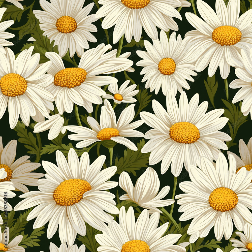 Fototapeta premium Collage art daisy image for eye-catching attention