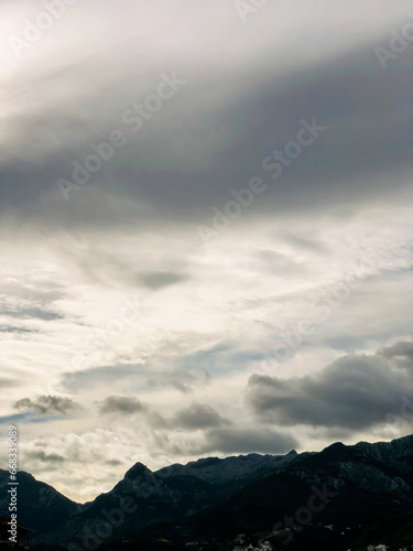 Idyllic cloudy sky vista with a panoramic view