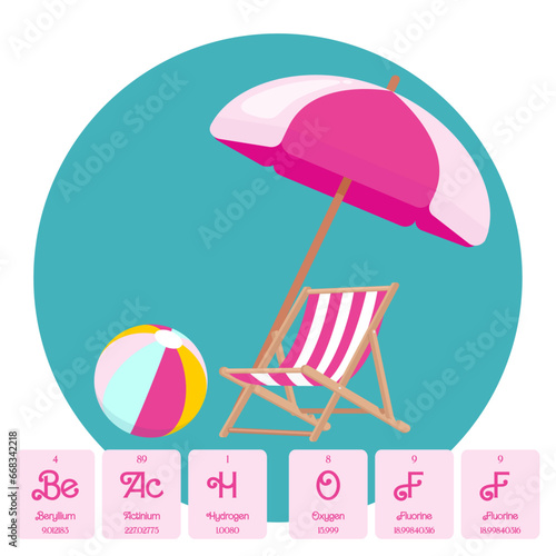 Beach Off nerdy science themed funny vector design