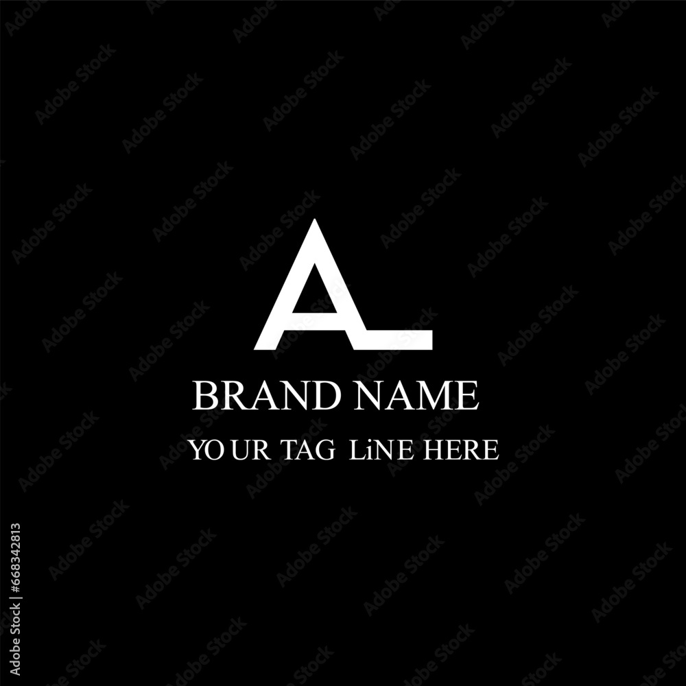 AL letter logo creative design with vector graphic, AL simple and modern logo in triangle shape. Vector illustration AL letter logo creative design with vector graphic, AL simple and modern logo in triangle shape. Vector illustration