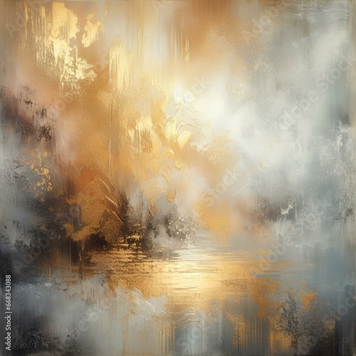 Abstract Background Combination of Gold, Black and White Colors