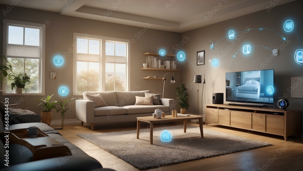 Fototapeta premium The Connected Home: A Glimpse into the Internet of Things 