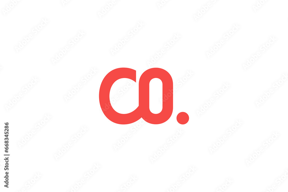 CO letter logo in flat design style CO letter logo in flat design style