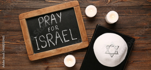 Chalkboard with text PRAY F...