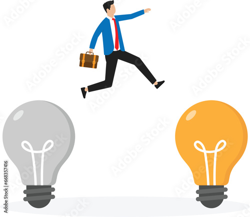 Business transformation, change management or transition to better innovative company, improvement and adaptation to new normal concept
