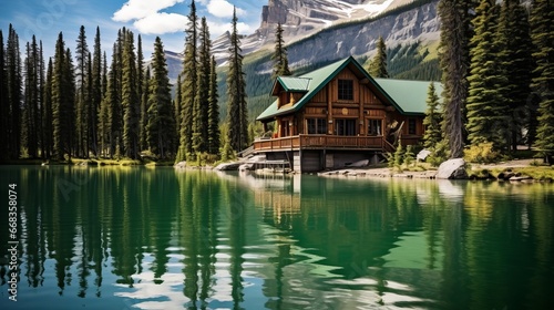 Secluded Emerald Lake is home to only Emerald Lake Lodge, which is encircled by stunning Rocky Mountains.