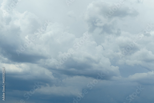 Fototapeta Naklejka Na Ścianę i Meble -  Stormy rain clouds with shades of blue and gray.