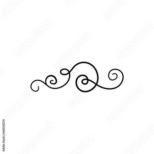  flourish swirls vector. decorative elements.