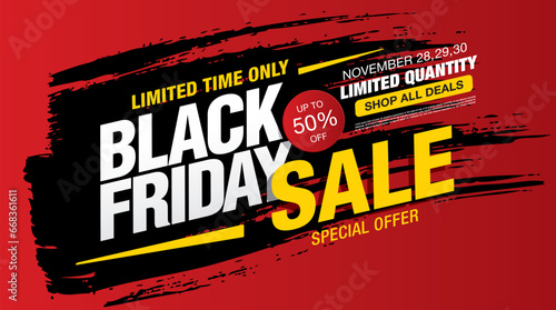 Black friday sale banner layout design